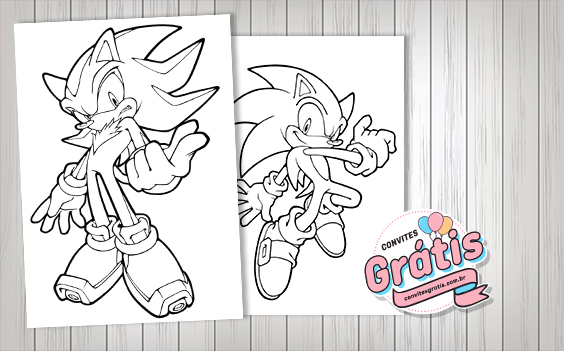 desenho para colorir sonic e sua turma